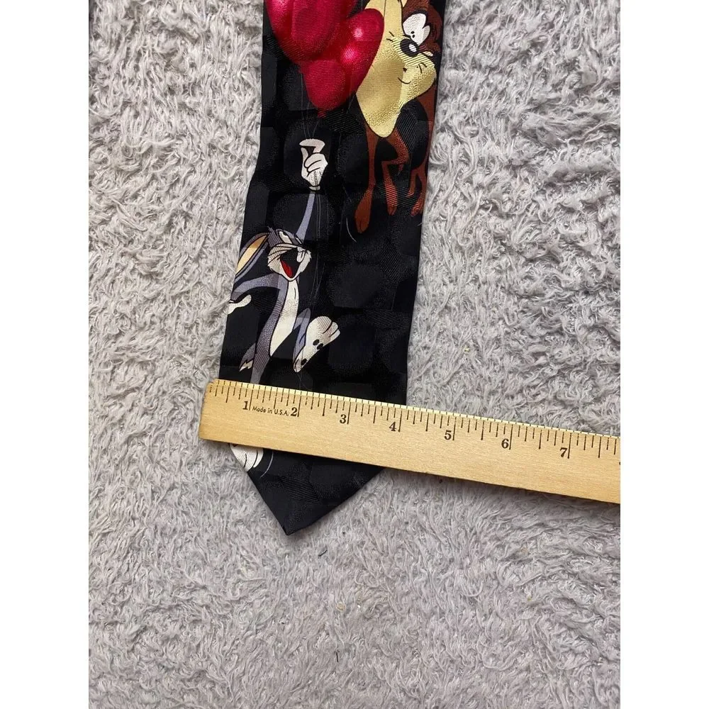 Vintage Looney Tunes Mania Tie Adult Bugs Bunny‎ Taz Valentine NWT NOS